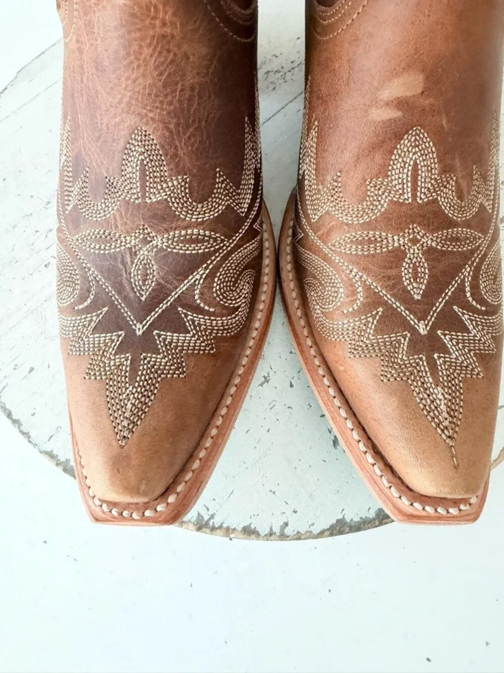 Lane Boots LEXINGTON Brown Cowboy Bootie Womens 8 Western Cowgirl Short Snip Toe